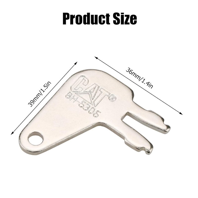 Tecreddy 8H5306 Cat Master Key for Caterpillar CAT Heavy Equipment Battery Disconnect and Older Ignitions, 10-Pack - Image 5
